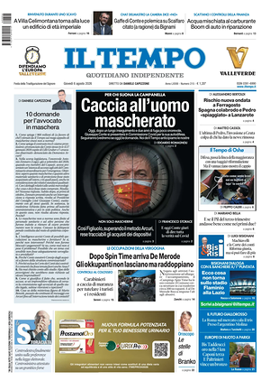 Prima pagina Il Tempo di oggi - Quotidiano regionale