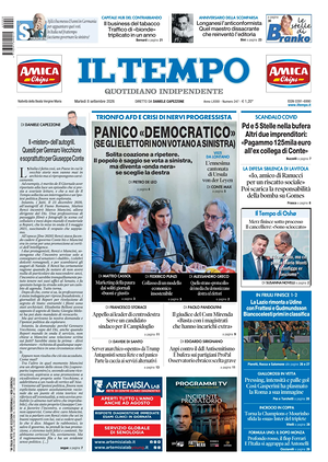 Prima pagina Il Tempo di oggi - Quotidiano regionale