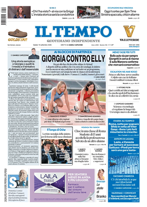 Prima pagina Il Tempo di oggi - Quotidiano regionale