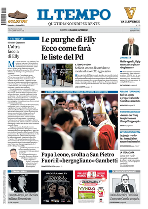 Prima pagina Il Tempo di oggi - Quotidiano regionale