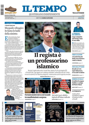 Prima pagina Il Tempo di oggi - Quotidiano regionale