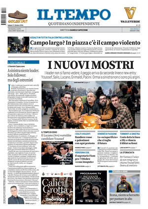 Prima pagina Il Tempo di oggi - Quotidiano regionale