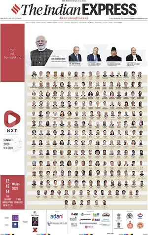 Prima pagina The Indian Express di oggi - Quotidiano estero