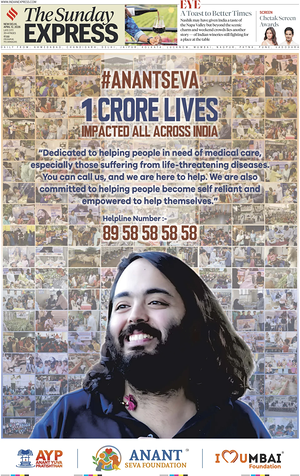 Prima pagina The Indian Express di oggi - Quotidiano estero