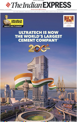 Prima pagina The Indian Express di oggi - Quotidiano estero