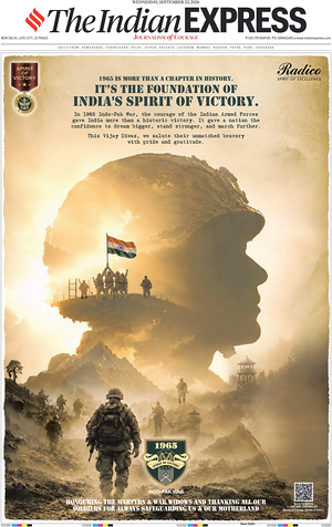 Prima pagina The Indian Express di oggi - Quotidiano estero