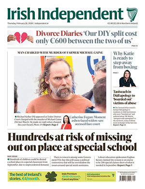 Prima pagina Irish Independent di oggi - Quotidiano estero