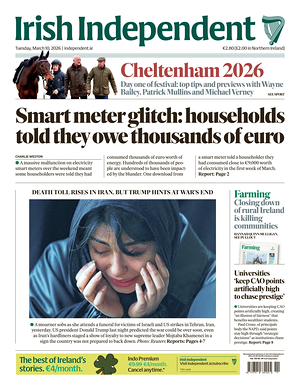 Prima pagina Irish Independent di oggi - Quotidiano estero