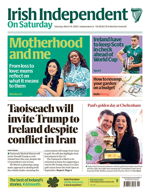 Prima pagina Irish Independent di oggi - Quotidiano estero