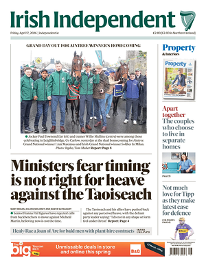 Prima pagina Irish Independent di oggi - Quotidiano estero