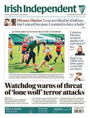 Prima pagina Irish Independent di oggi - Quotidiano estero