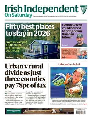 Prima pagina Irish Independent di oggi - Quotidiano estero