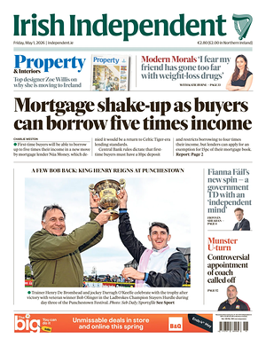 Prima pagina Irish Independent di oggi - Quotidiano estero