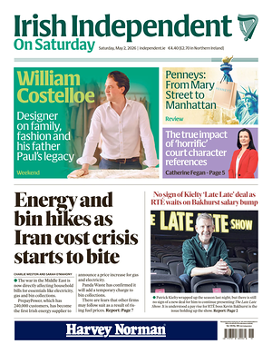 Prima pagina Irish Independent di oggi - Quotidiano estero