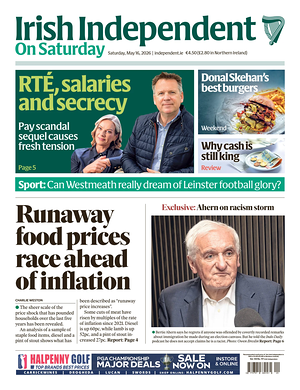 Prima pagina Irish Independent di oggi - Quotidiano estero