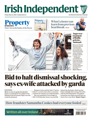Prima pagina Irish Independent di oggi - Quotidiano estero