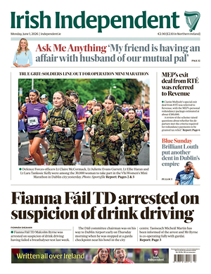 Prima pagina Irish Independent di oggi - Quotidiano estero