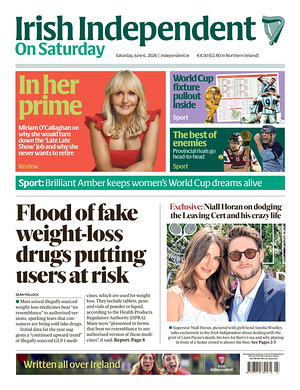 Prima pagina Irish Independent di oggi - Quotidiano estero