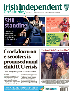 Prima pagina Irish Independent di oggi - Quotidiano estero