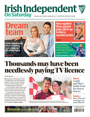 Prima pagina Irish Independent di oggi - Quotidiano estero