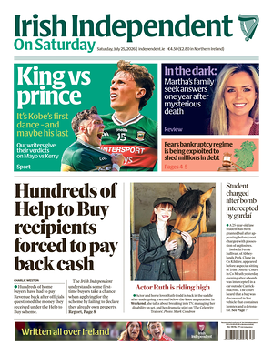 Prima pagina Irish Independent di oggi - Quotidiano estero
