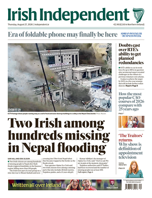 Prima pagina Irish Independent di oggi - Quotidiano estero