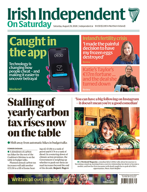 Prima pagina Irish Independent di oggi - Quotidiano estero