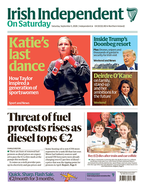 Prima pagina Irish Independent di oggi - Quotidiano estero