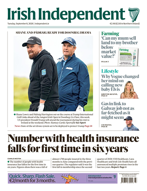 Prima pagina Irish Independent di oggi - Quotidiano estero