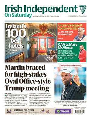 Prima pagina Irish Independent di oggi - Quotidiano estero