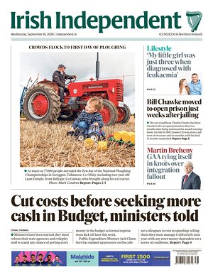 Prima pagina Irish Independent di oggi - Quotidiano estero