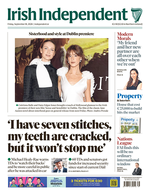 Prima pagina Irish Independent di oggi - Quotidiano estero