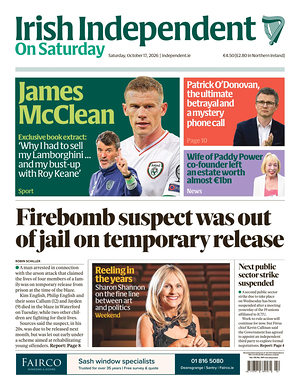 Prima pagina Irish Independent di oggi - Quotidiano estero