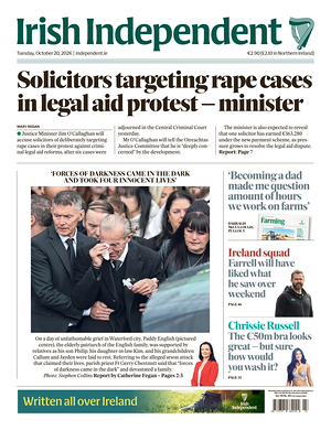 Prima pagina Irish Independent di oggi - Quotidiano estero