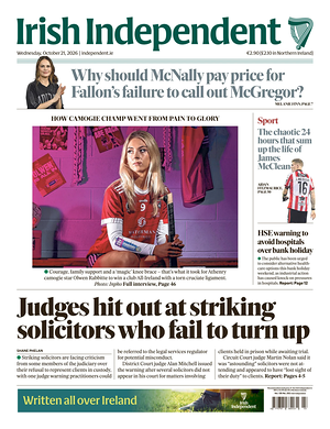 Prima pagina Irish Independent di oggi - Quotidiano estero