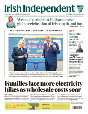 Prima pagina Irish Independent di oggi - Quotidiano estero
