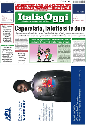 Prima pagina ItaliaOggi di oggi - Quotidiano finanza