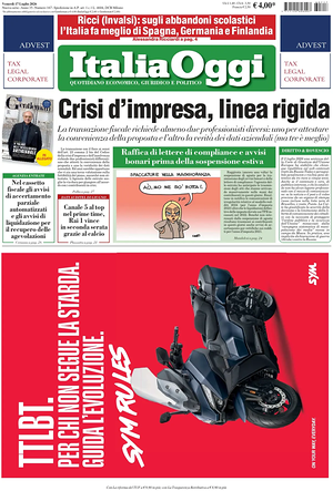 ItaliaOggi prima pagina