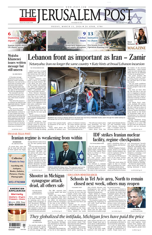 Prima pagina The Jerusalem Post di oggi - Quotidiano estero