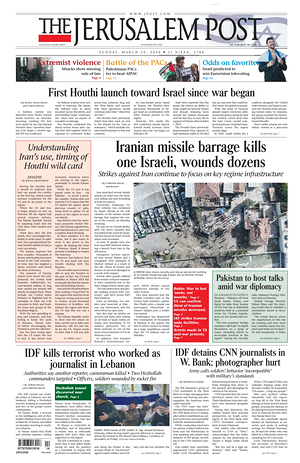 Prima pagina The Jerusalem Post di oggi - Quotidiano estero