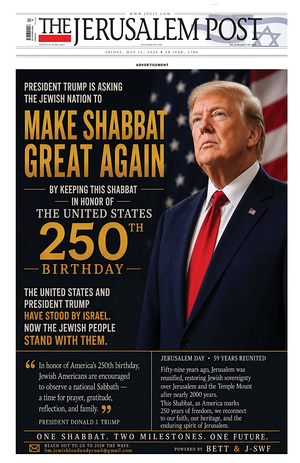 Prima pagina The Jerusalem Post di oggi - Quotidiano estero