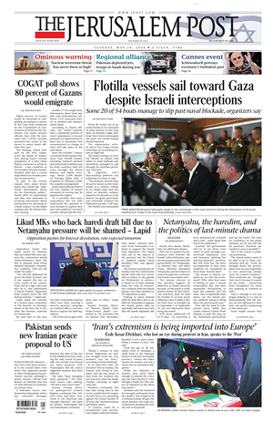 Prima pagina The Jerusalem Post di oggi - Quotidiano estero