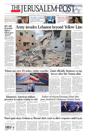 Prima pagina The Jerusalem Post di oggi - Quotidiano estero