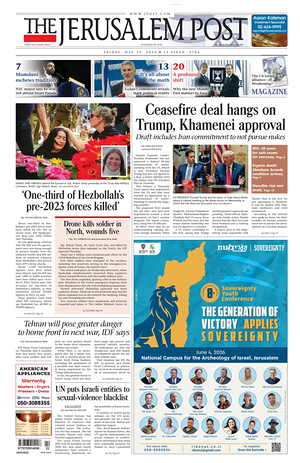 Prima pagina The Jerusalem Post di oggi - Quotidiano estero