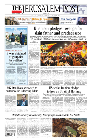 Prima pagina The Jerusalem Post di oggi - Quotidiano estero
