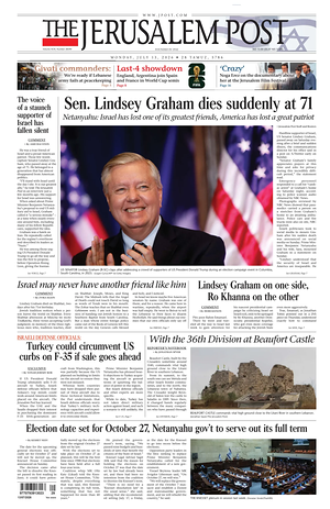 Prima pagina The Jerusalem Post di oggi - Quotidiano estero