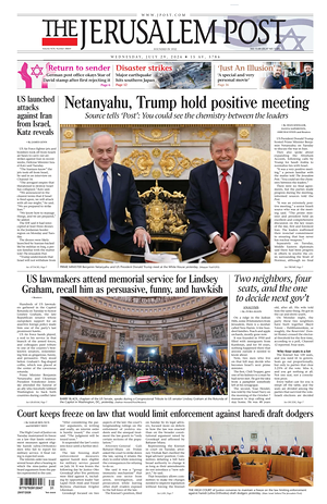 Prima pagina The Jerusalem Post di oggi - Quotidiano estero