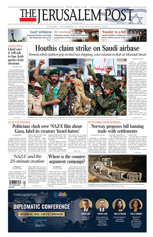 Prima pagina The Jerusalem Post di oggi - Quotidiano estero
