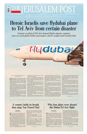 Prima pagina The Jerusalem Post di oggi - Quotidiano estero
