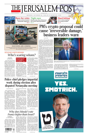 Prima pagina The Jerusalem Post di oggi - Quotidiano estero